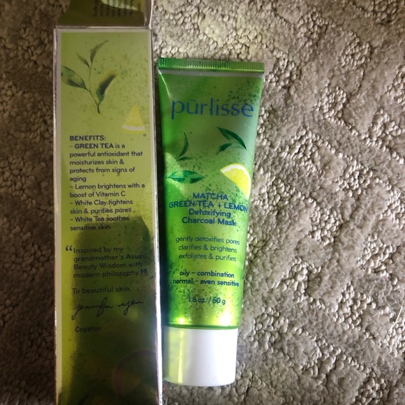 Purlisse Matcha green tea and lemon detoxifying charcoal mask 50g - Picture 4 of 8